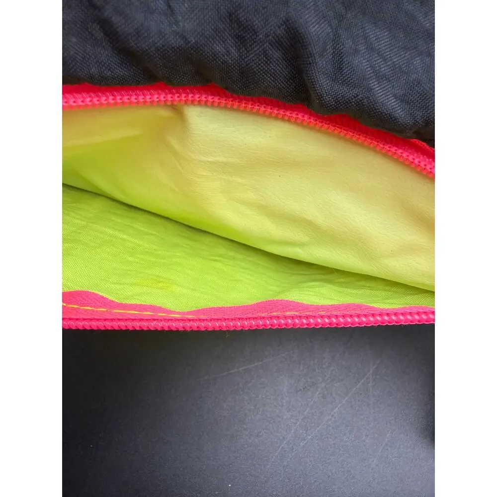 Vintage 80s Bugle Boy Equipment Neon Fanny Pack Waist Bag Colorblock 3 Pocket